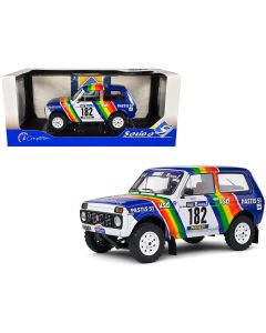 1984 Lada Niva #182 Diecast Model Car - Jean-Pierre Jabouille, Michel Sardou, Paris-Dakar Rally 1/18 by Solido