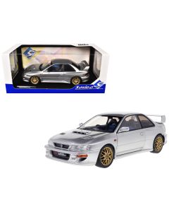1998 Subaru Impreza 22B RHD Diecast Model Car Silver Metallic Gold Wheels 1/18