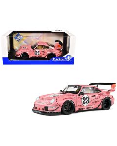 2020 RWB Bodykit #23 Pink Pig Diecast Model Car 1/18 Pink with Graphics by Solido