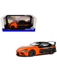 2024 Toyota GR Supra 1/18 Diecast Model Car StreetFighter Orange & Black by Solido