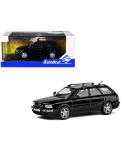 1995 Audi Avant RS2 Diecast Model Car 1/43 Scale Brilliant Black Roof Rack by Solido