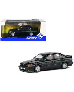1994 BMW E34 Alpina B10 BiTurbo Diecast Model Car 1/43 Black Metallic Green Graphics
