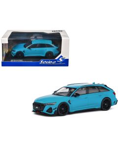 2022 Audi ABT RS 6-R Diecast Model Car, Miami Blue, 1/43 Scale by Solido