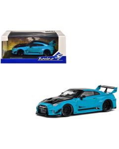 2019 Nissan GT-R R35 LB-Silhouette Works 1/43 Diecast Model Car Miami Blue RHD