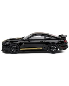 2020 Shelby Mustang GT500 Diecast Model Car Black Gold Stripes 1/43 Solido