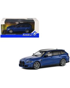 2023 BMW M3 Touring G81 Competition Diecast Model Car 1/43 San Marino Blue Metallic