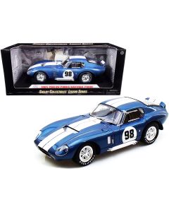 1965 Shelby Cobra Daytona Coupe #98 Blue 1/18 Diecast Model Car Shelby Collectibles