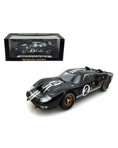 1966 Ford GT-40 MK II #2 Black 1/18 Diecast Model Car Shelby Collectibles