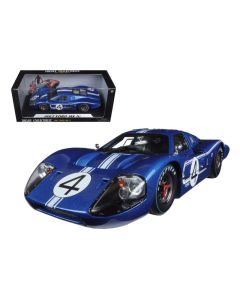 1967 Ford GT MK IV #4 Le Mans 1/18 Diecast Model Car Shelby Collectibles Blue