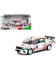 2023 Toyota Hilux RHD Diecast Model Car 1/64 White Red Green Graphics Hobby64 Tarmac Works