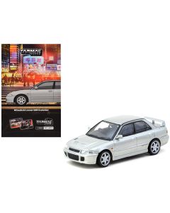 2023 Mitsubishi Lancer GSR Evolution RHD Silver Metallic 1/64 Diecast Model Tarmac Works