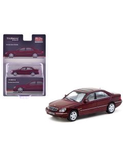 2005 Mercedes-Benz S 55 AMG 1/64 Diecast Model Tarmac Works Bordeaux Red Metallic
