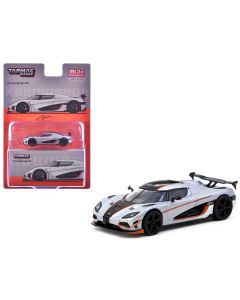 2017 Koenigsegg Agera RS 1/64 Diecast Model Moon Silver Metallic Tarmac Works