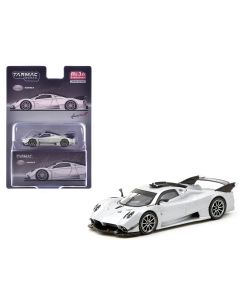 2023 Pagani Huayra R Diecast Model 1/64 Satin Silver Metallic by Tarmac Works
