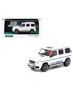 2023 Mercedes-AMG G 63 Edition 55 White 1/64 Diecast Model Car Tarmac Works
