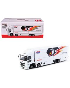 2023 Mitsubishi Fuso Truck Diecast Model 1/64 Team MUGEN - HRC White Graphics