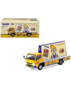 2023 Mitsubishi Fuso Canter Mobile Ad Truck RHD OG Beer Yellow Diecast 1/64 Tarmac Works