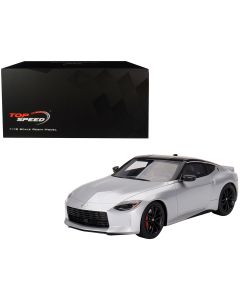 2023 Nissan Z Performance 1/18 Model Car, Brilliant Silver Metallic, Black Top - Top Speed