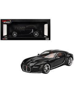 2023 Bugatti Atlantic Concept Nocturne Black 1/18 Model Car by Top Speed