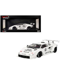 2024 Lamborghini Countach LB-WORKS #41 White 1/18 Model Car Tokyo Auto Salon by Top Speed