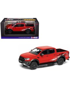 2023 Ford Ranger Raptor X SE Pickup Truck RHD True Red Diecast Model 1/43 Corgi