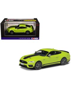 2021 Ford Mustang Mk6 Mach 1 RHD Diecast Model Car Corgi 1/43 Grabber Yellow Black Stripes